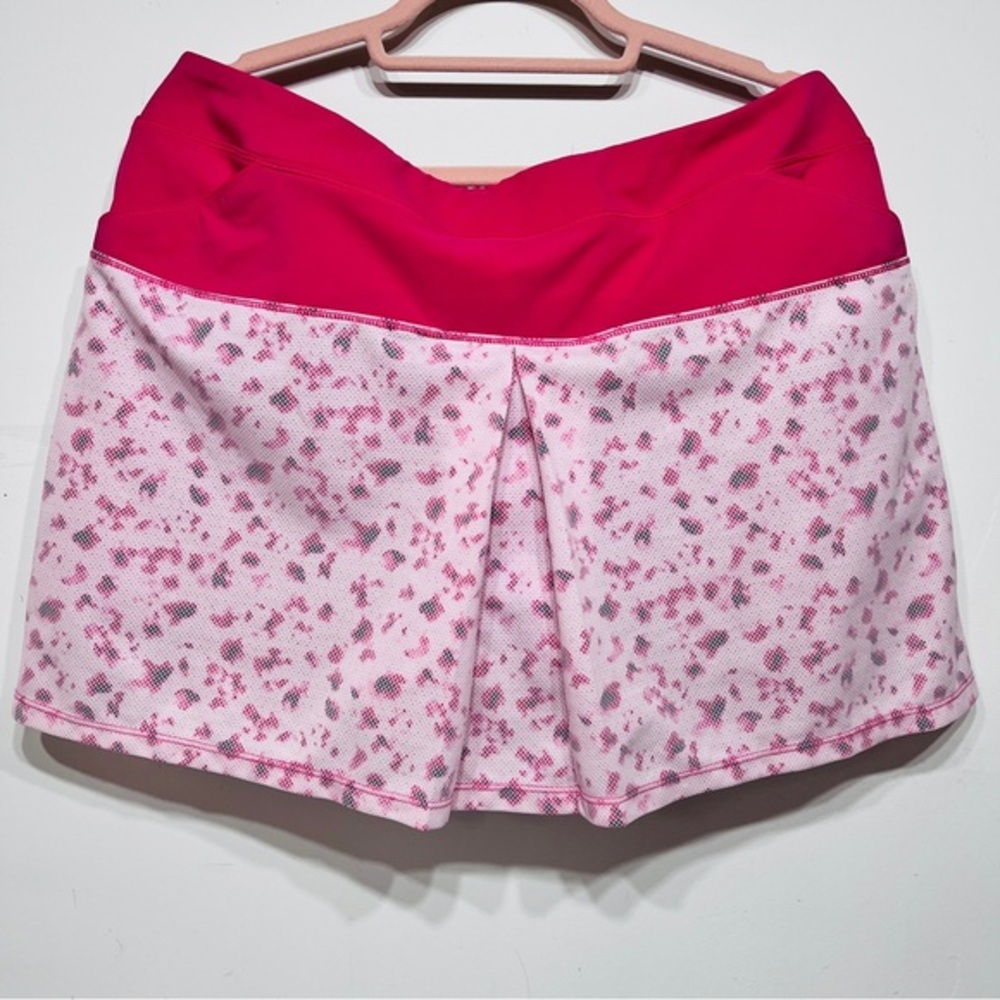 Adidas Pink Adidas Golf Tour Mixed Print Pull On Skort Women's Size L